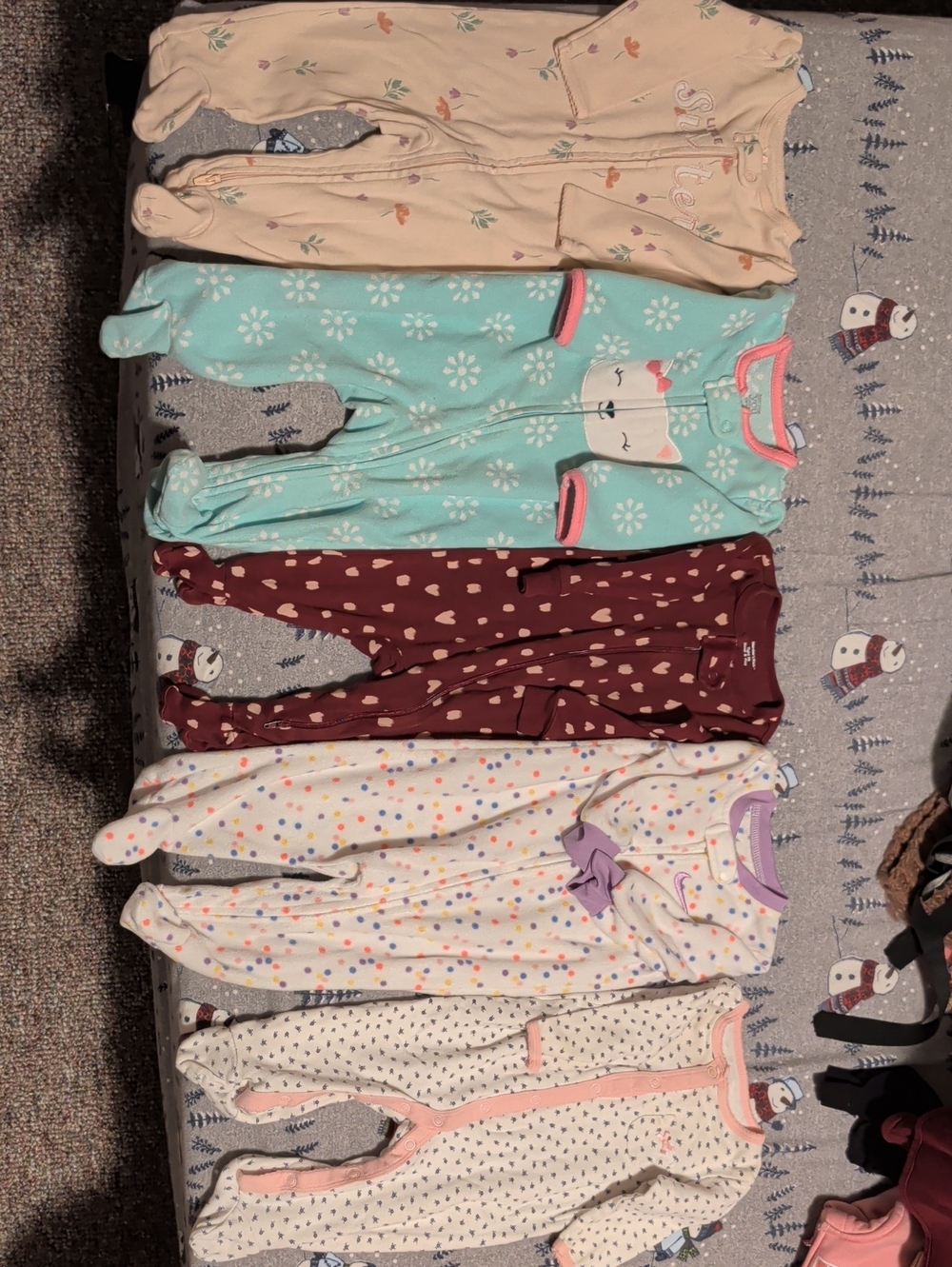 Size 6 Month Girls Clothing 32 Piece Lot - Mixed Seasons - Used Condition